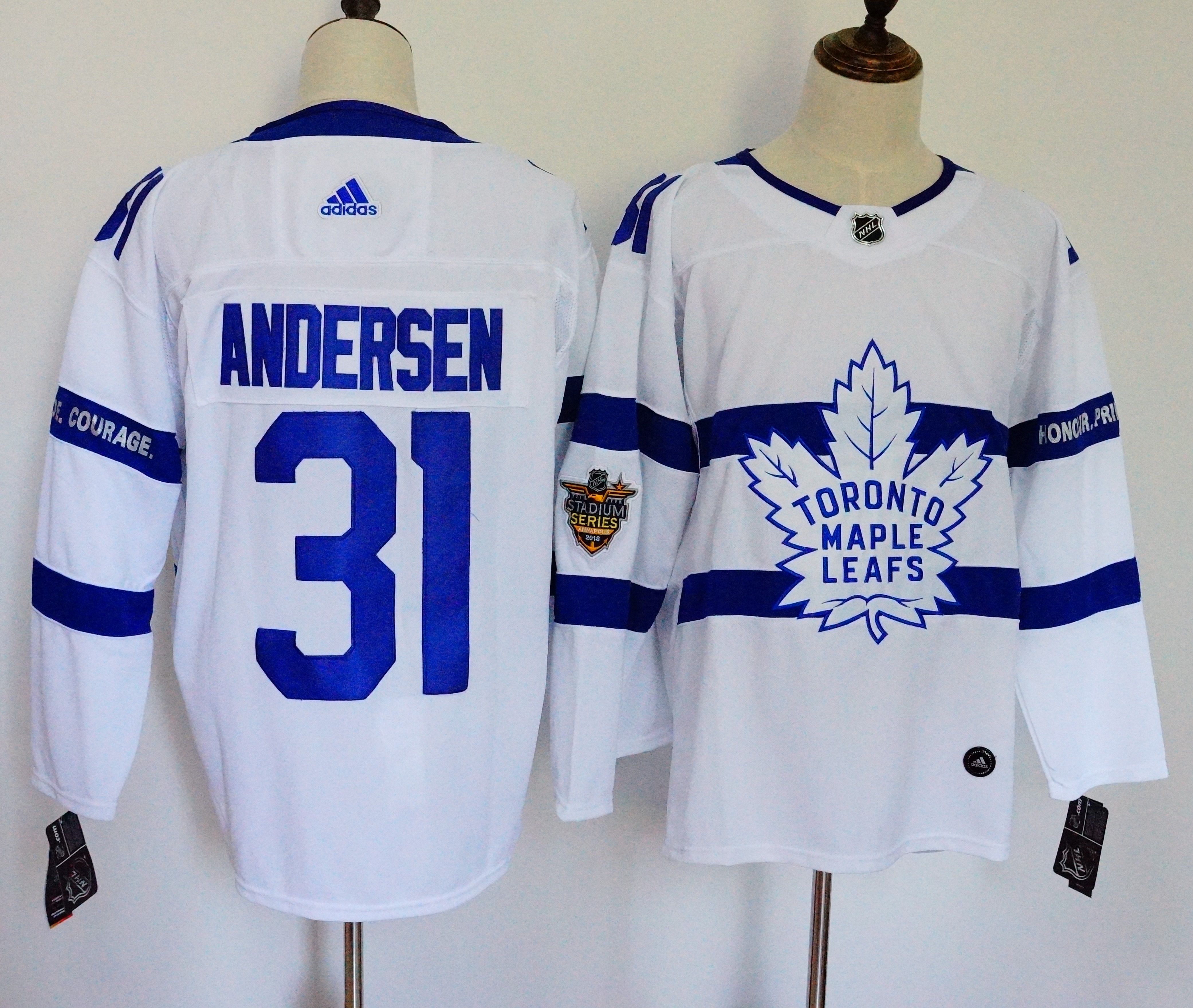 Men Toronto Maple Leafs #31 Andersen White Adidas AD NHL Jerseys->toronto maple leafs->NHL Jersey